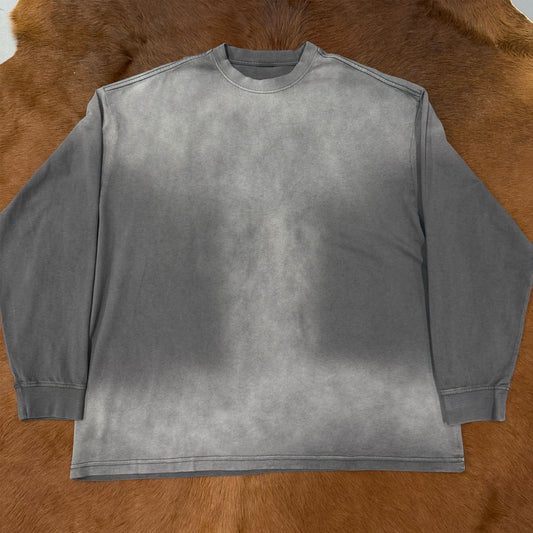 Faded Long Sleeve Cotton T-Shirt
