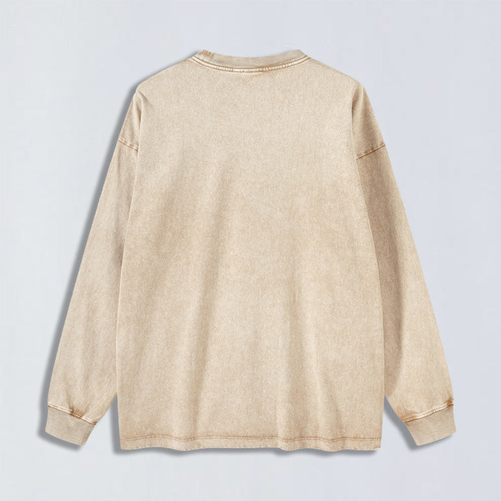 260g Acid washed long sleeve tee
