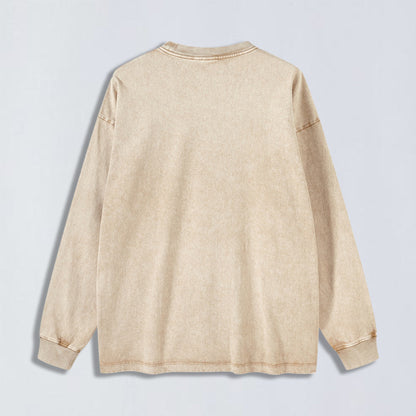 260g Acid washed long sleeve tee