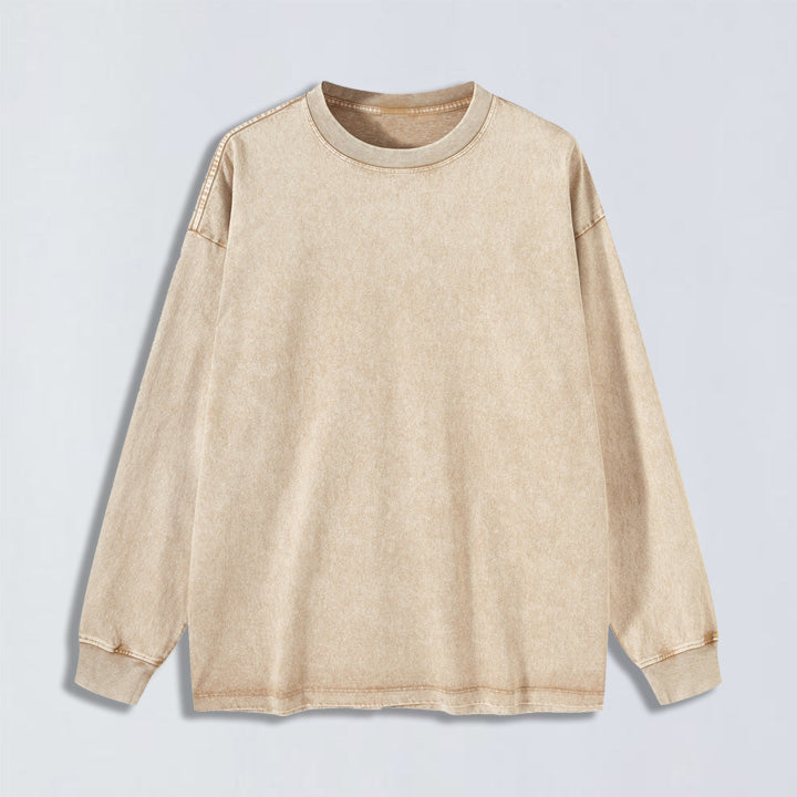 260g Acid washed long sleeve tee