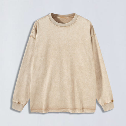 260g Acid washed long sleeve tee