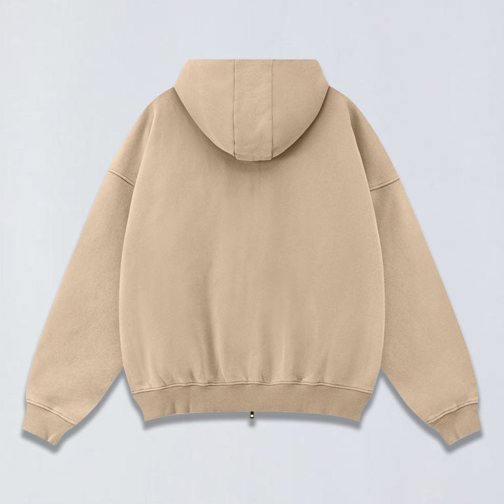 400g Vintage wash full zip hoodie