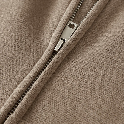 420g Heavy fur lined full zip hoodie