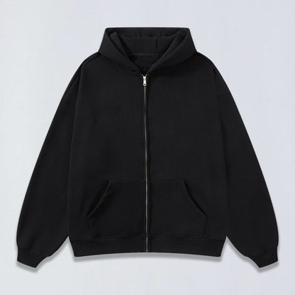 420g Heavy fur lined full zip hoodie