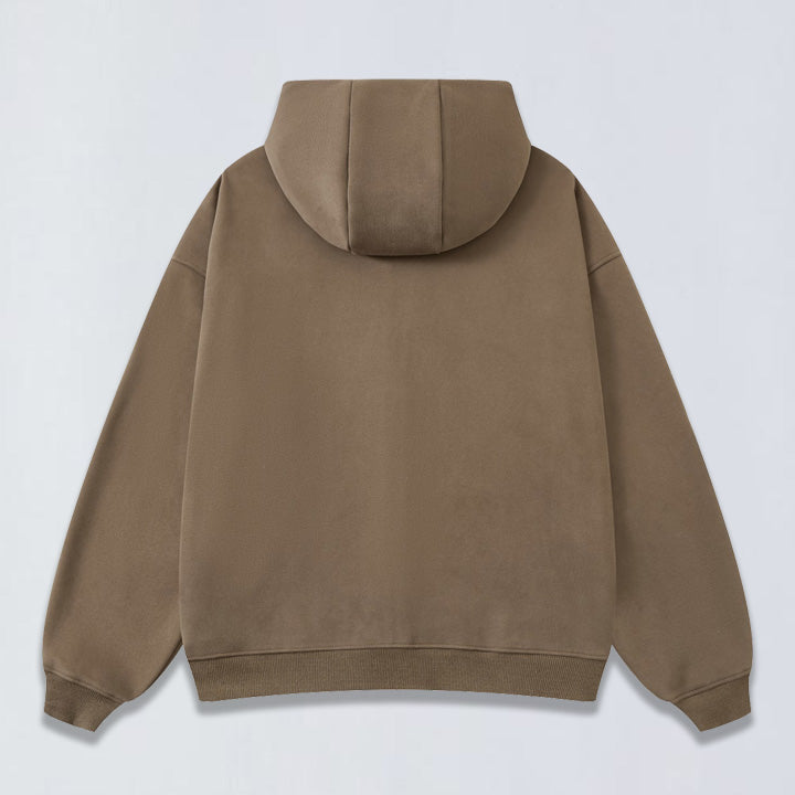 420g Heavy fur lined full zip hoodie