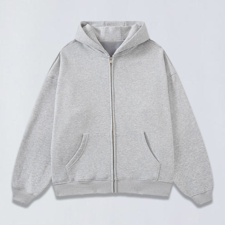 420g Heavy fur lined full zip hoodie