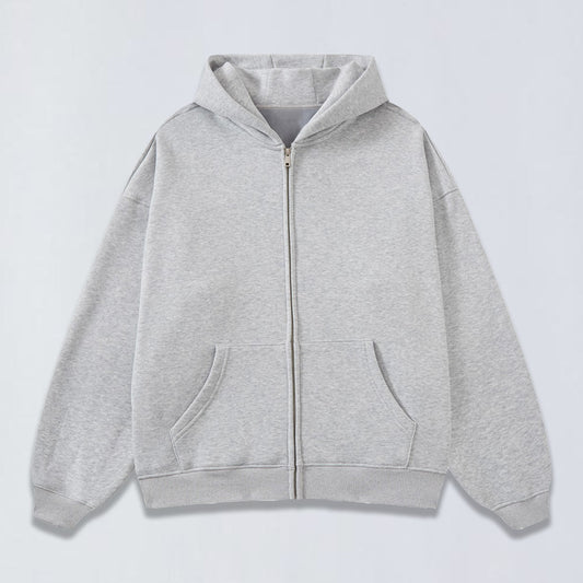 420g Heavy fur lined full zip hoodie