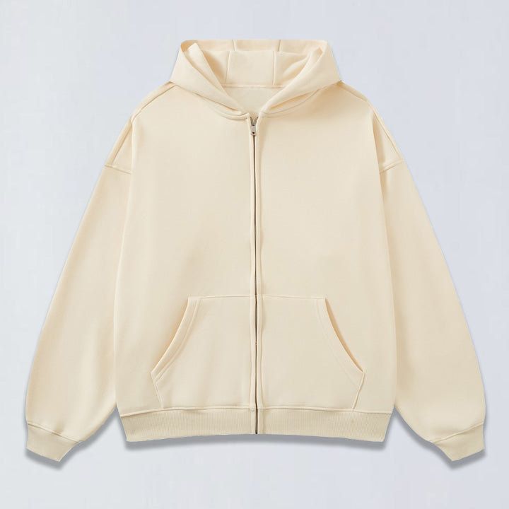 420g Heavy fur lined full zip hoodie