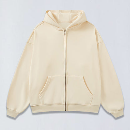 420g Heavy fur lined full zip hoodie