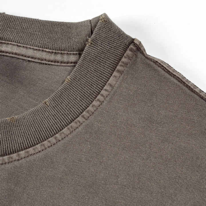 260g Aging distress tee