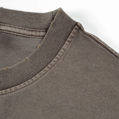 260g Aging distress tee