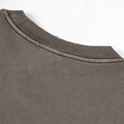 260g Aging distress tee