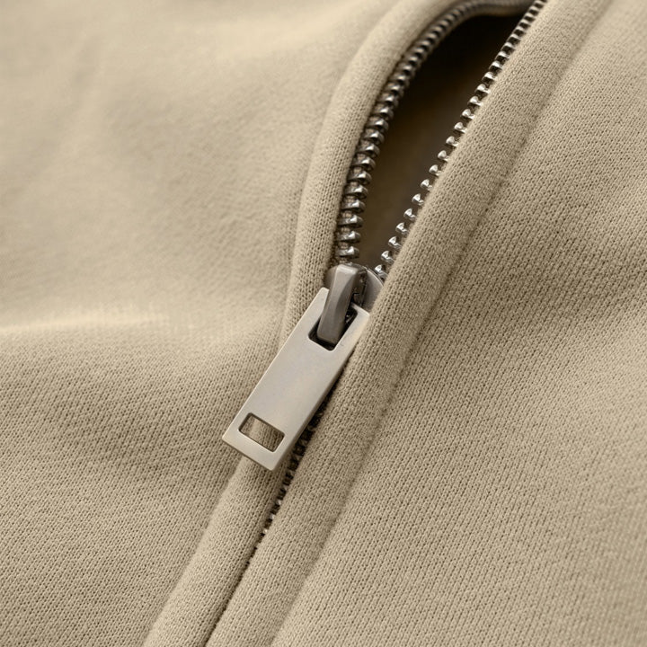 345g Oversize full zip fleece hoodie
