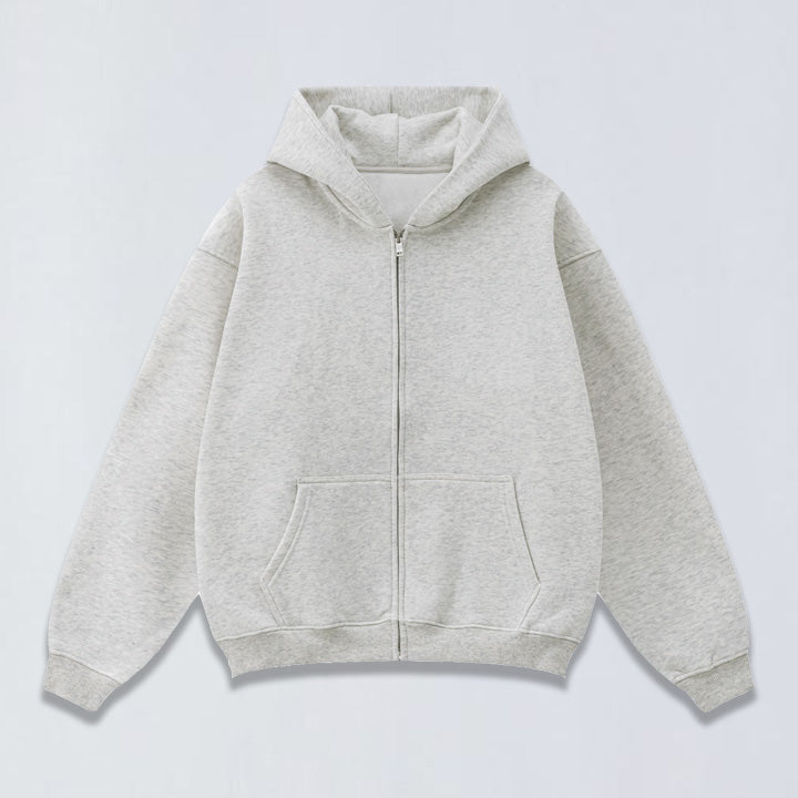 345g Oversize full zip fleece hoodie