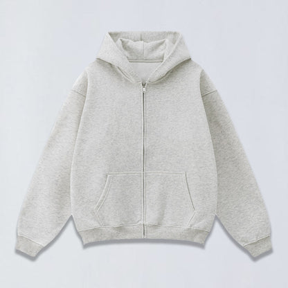 345g Oversize full zip fleece hoodie