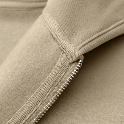 345g Oversize full zip fleece hoodie