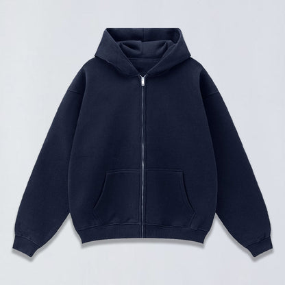 345g Oversize full zip fleece hoodie