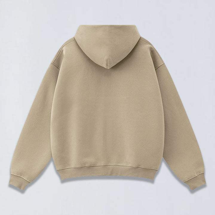 345g Oversize full zip fleece hoodie