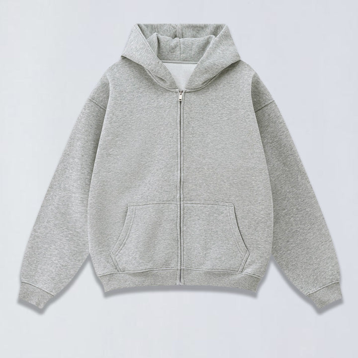 345g Oversize full zip fleece hoodie