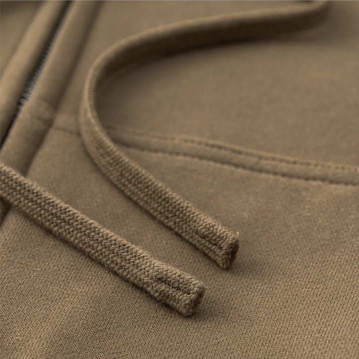345g Babydoll crop full zip hoodie