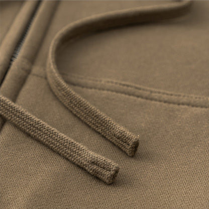 345g Babydoll crop full zip hoodie