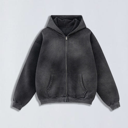360g Aged comfort full-zip hoodie