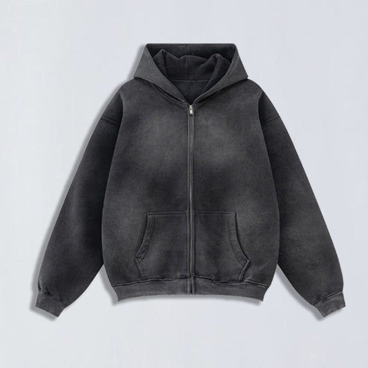 360g Aged comfort full-zip hoodie