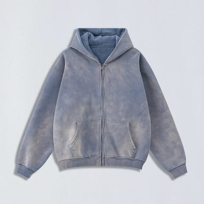 360g Aged comfort full-zip hoodie