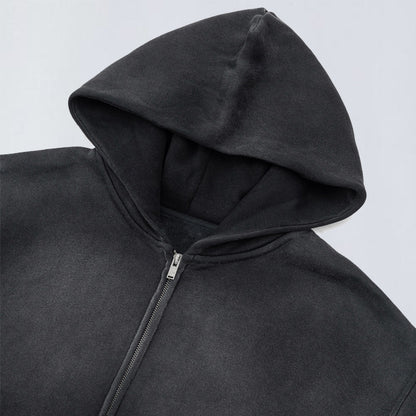 360g Aged comfort full-zip hoodie