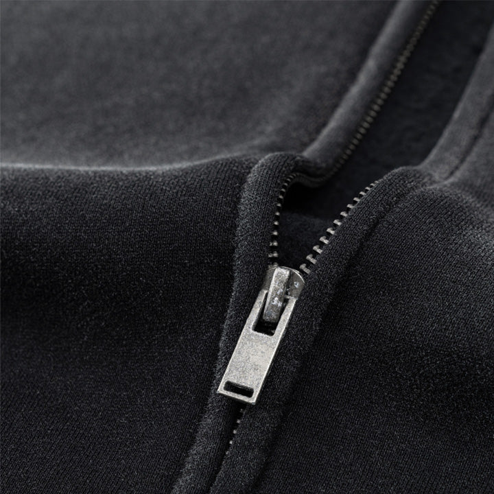 360g Aged comfort full-zip hoodie