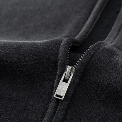 360g Aged comfort full-zip hoodie