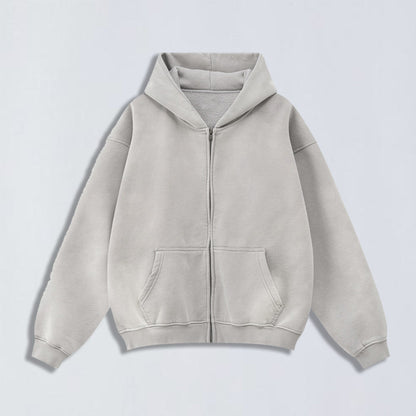 360g Aged comfort full-zip hoodie