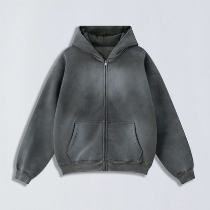 360g Aged comfort full-zip hoodie