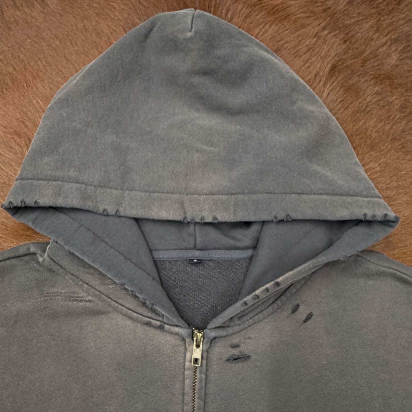 Vintage-Savage Cotton-Jersey Hoodie