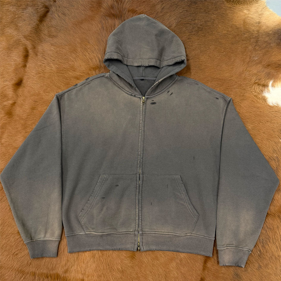 Vintage-Savage Cotton-Jersey Hoodie