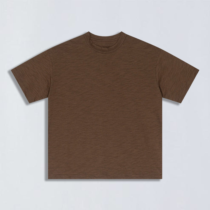 190g Yarn-dyed slub tee