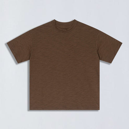 190g Yarn-dyed slub tee