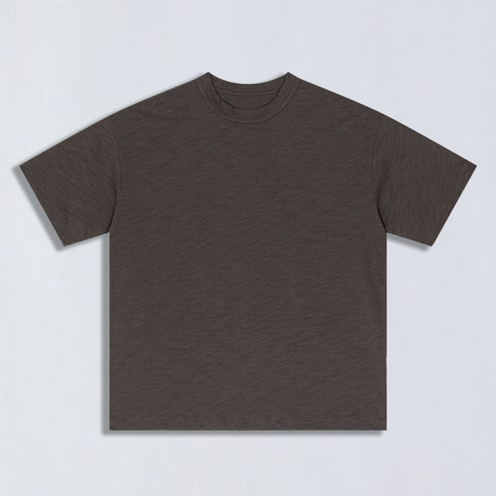 190g Yarn-dyed slub tee