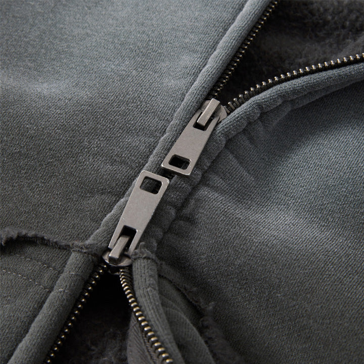400g Sun fade full zip hoodie