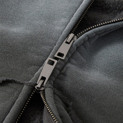 400g Sun fade full zip hoodie
