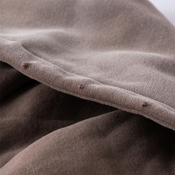 400g Raw edge distress full-zip hoodie