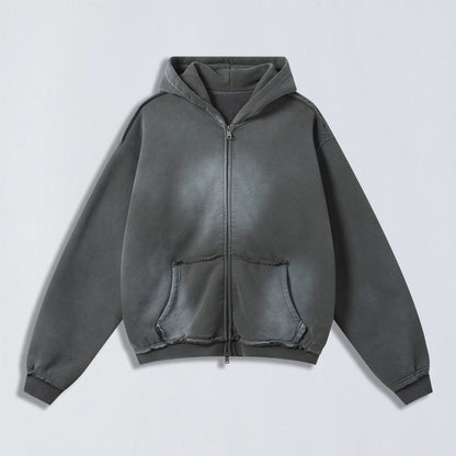 400g Sun fade full zip hoodie