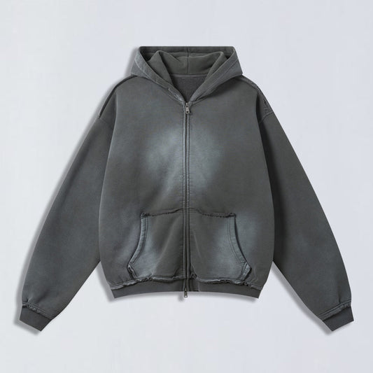 400g Sun fade full zip hoodie