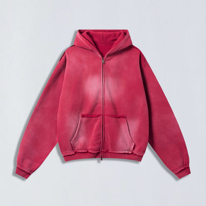 400g Sun fade full zip hoodie