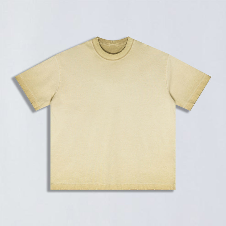 275g Vintage wash reverse collar tee