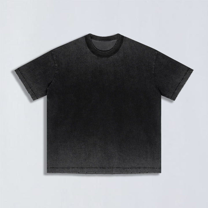 275g Vintage wash reverse collar tee