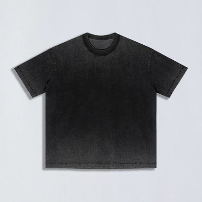 275g Vintage wash reverse collar tee