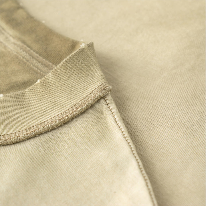 275g Vintage wash reverse collar tee