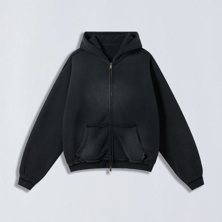 400g Sun fade full zip hoodie