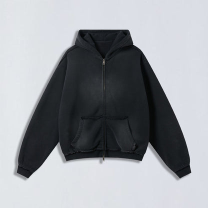 400g Sun fade full zip hoodie